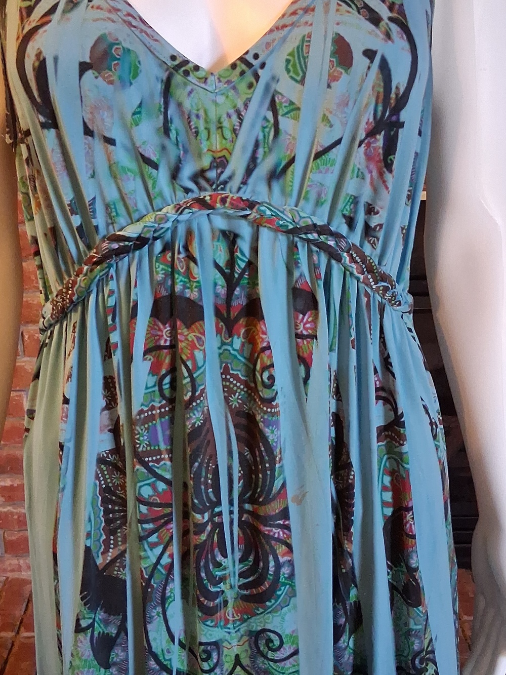 live and let live Turquoise Paisley Sleeveless Maxi Dress - Picture 2 of 8